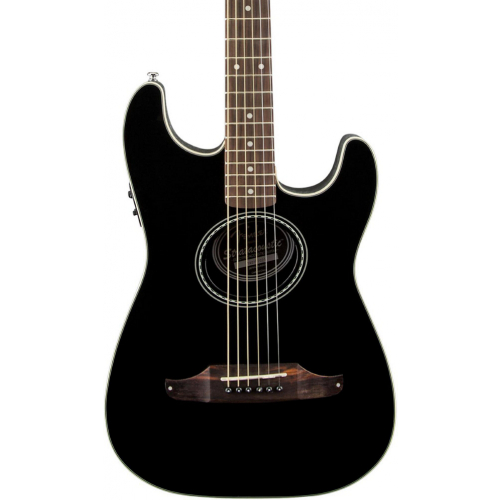 Электроакустическая гитара Fender STRATACOUSTIC BLACK #1 - фото 1