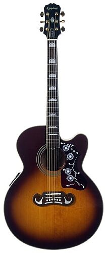 Электроакустическая гитара Epiphone EJ-200SCE Vintage Sunburst #1 - фото 1