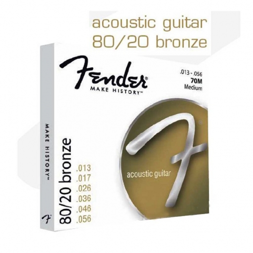 Струны для акустической гитары Fender STRINGS NEW ACOUSTIC 70XL 80/20 BRNZ ALL END 10-48  #1 - фото 1