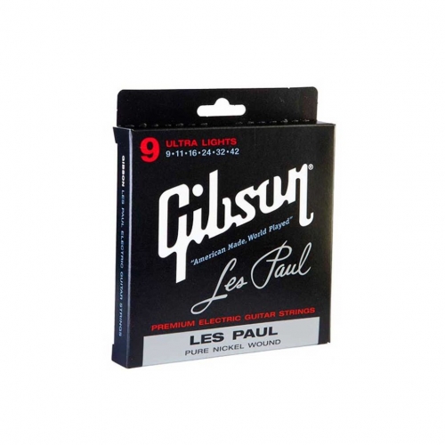 Струны для электрогитары Gibson SEG-LP9 LES PAUL PURE NICKEL WOUND .009-042 #1 - фото 1
