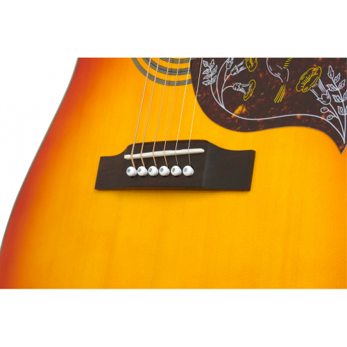 Электроакустическая гитара Epiphone HUMMINGBIRD PRO ACOUSTIC/ELECTRIC W/SHADOW FADED CHERRY BURST #6 - фото 6