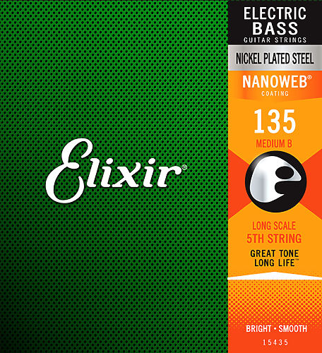 Струны для бас-гитары Elixir 15435 NanoWeb  #1 - фото 1