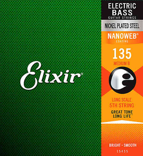 Струны для бас-гитары Elixir 15435 NanoWeb  #1 - фото 1