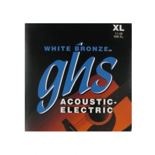 Струны для акустической гитары GHS Strings WB-XL White Bronze 11-48 #1 - фото 1