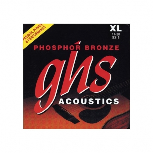 Струны для акустической гитары GHS Strings S315 Phosphor Bronze 11-50 #1 - фото 1