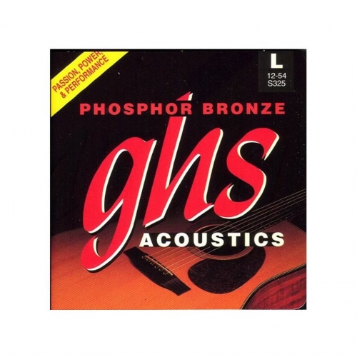 Струны для акустической гитары GHS Strings S325 Phosphor Bronze 12-54 #1 - фото 1