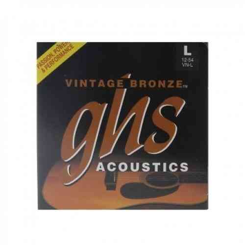 Струны для акустической гитары GHS Strings VN-L Vintage Bronze 12-54 #1 - фото 1