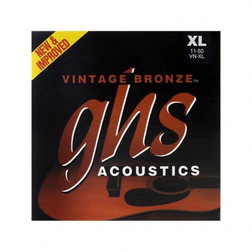 Струны для акустической гитары GHS Strings VN-XL Vintage Bronze 11-50 #1 - фото 1