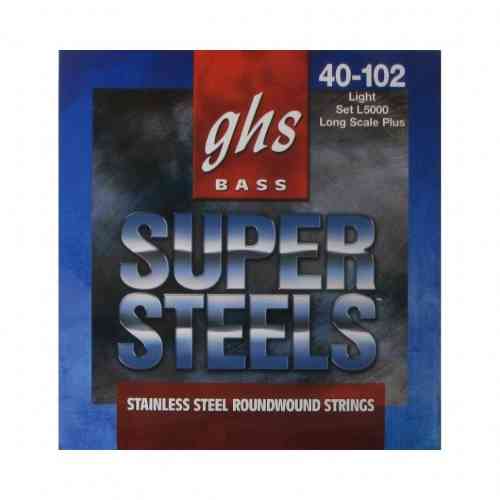 Струны для бас-гитары GHS Strings L5000 Super Steel 040-102 #1 - фото 1
