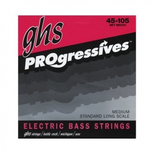 Струны для бас-гитары GHS Strings M8000 Progressives 045-105  #1 - фото 1
