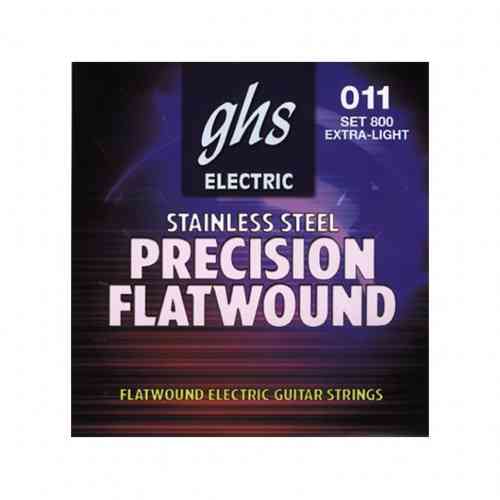 Струны для электрогитары GHS Strings 800 Precision Flatwound 11-46 #1 - фото 1