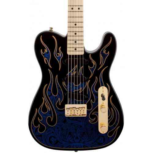 Электрогитара Fender James Burton Telecaster Plus (MN) Blue Paisley Flames #1 - фото 1