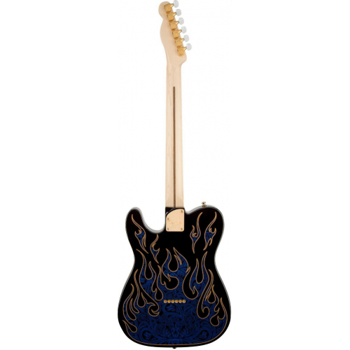 Электрогитара Fender James Burton Telecaster Plus (MN) Blue Paisley Flames #4 - фото 4