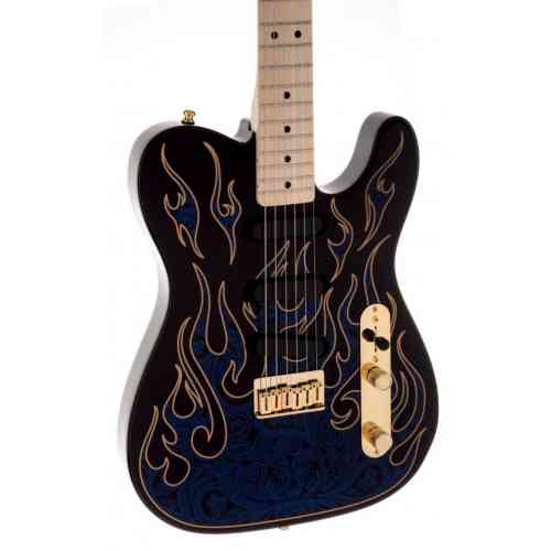 Электрогитара Fender James Burton Telecaster Plus (MN) Blue Paisley Flames #5 - фото 5