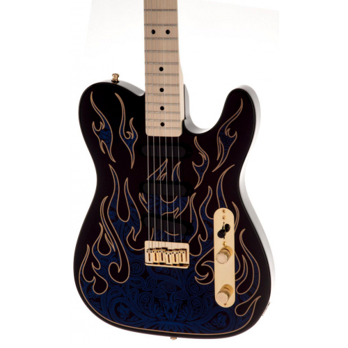 Электрогитара Fender James Burton Telecaster Plus (MN) Blue Paisley Flames #6 - фото 6