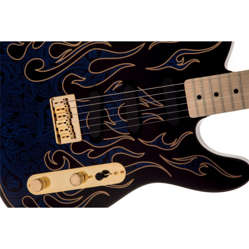Электрогитара Fender James Burton Telecaster Plus (MN) Blue Paisley Flames #7 - фото 7