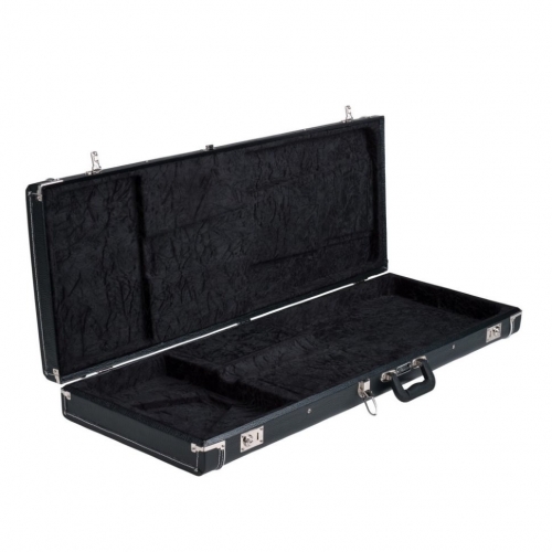 Кейс для электрогитары Fender Deluxe Stratocaster®/Telecaster® Case Black Tweed w/ Black Interior #1 - фото 1