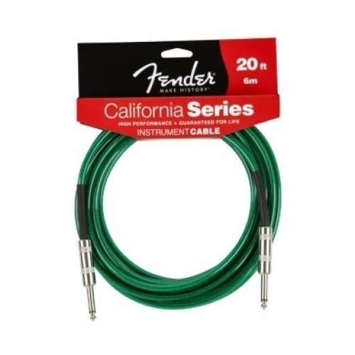 Инструментальный кабель Fender 20` California Instrument Cable Surf Green #1 - фото 1