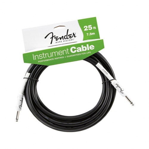 Инструментальный кабель Fender 25` Instrument Cable Black #1 - фото 1