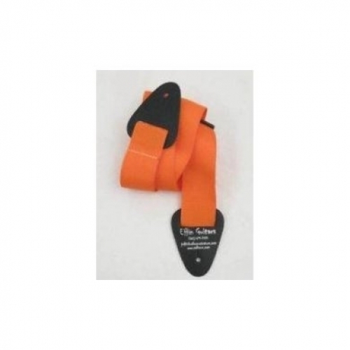 Ремень для гитары Dimarzio 2 Inch Nylon Strap W/Leather Ends Neon Orange DD3100NOR #1 - фото 1