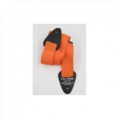 Ремень для гитары Dimarzio 2 Inch Nylon Strap W/Leather Ends Neon Orange DD3100NOR #1 - фото 1