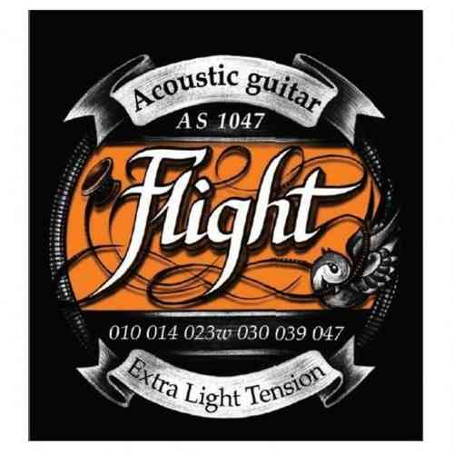 Струны для акустической гитары Flight AS1047, Extra Light 10-47 #1 - фото 1