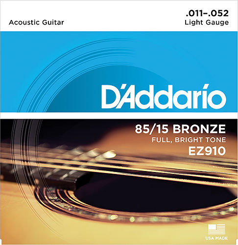 Струны для акустической гитары D`Addario EZ910  #1 - фото 1