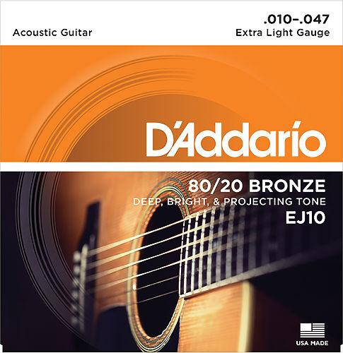 Струны для акустической гитары D`Addario EJ10  #1 - фото 1