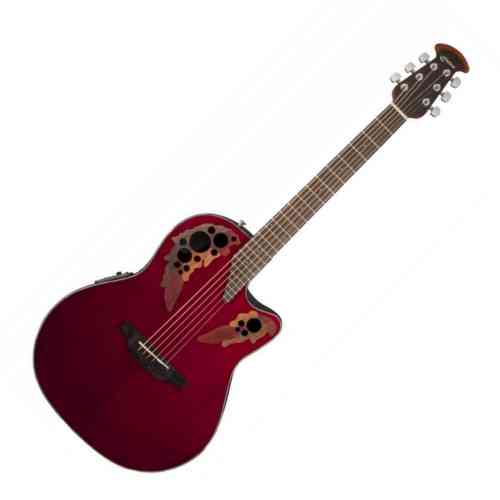 Электроакустическая гитара Ovation CE44-RR Celebrity Elite Mid Cutaway Ruby Red #1 - фото 1