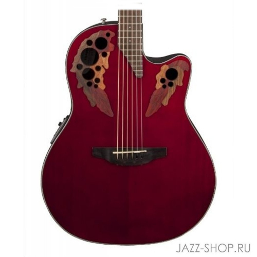 Электроакустическая гитара Ovation CE44-RR Celebrity Elite Mid Cutaway Ruby Red #5 - фото 5