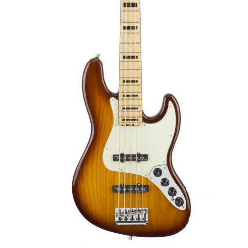 Бас-гитара Fender American Elite Jazz Bass® V Ash, Maple Fingerboard Tobacco Sunburst #8 - фото 8
