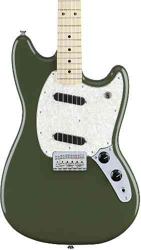 Электрогитара Fender MUSTANG MN Olive #1 - фото 1