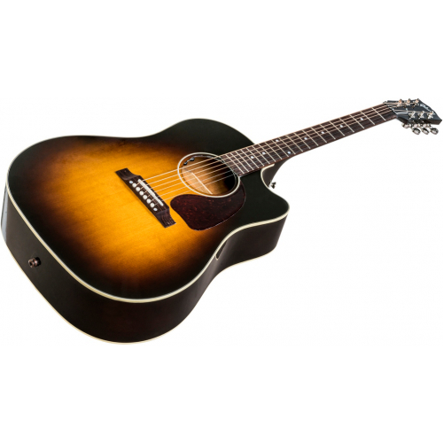 Электроакустическая гитара Gibson 2018 J-45 Cutaway Vintage Sunburst #7 - фото 7