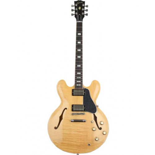 Электрогитара Gibson 2018 MEMPHIS ES-335 FIGURED DARK VINTAGE NATURAL #1 - фото 1
