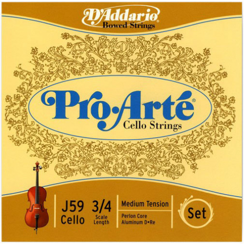 Струны для виолончели D'ADDARIO J59 3/4M Pro-Arte #1 - фото 1
