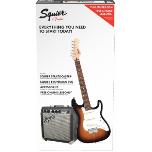 Электрогитара Fender Squier Stratocaster® Pack, Laurel Fingerboard Brown Sunburst, Gig Bag, 10G - 230V EU #1 - фото 1