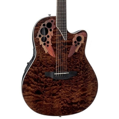 Электроакустическая гитара Ovation CE-48P TGE Celebrity Elite Plus Super Shallow Tiger Eye #1 - фото 1