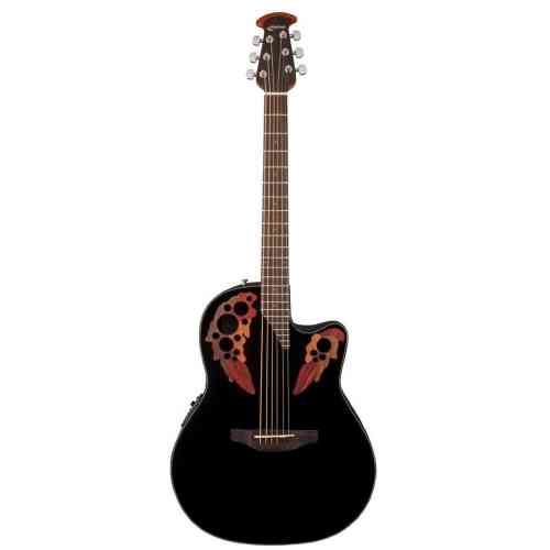 Электроакустическая гитара Ovation CE44-4 Celebrity Elite Mid Cutaway Black #2 - фото 2