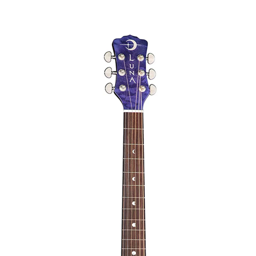 Электроакустическая гитара Luna FLO PF QM Lefty passionflowers #3 - фото 3