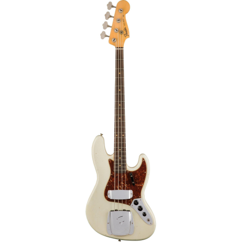 Бас-гитара Fender Custom Shop 1962 Journeyman Relic Jazz Bass Rosewood Fingerboard, Aged Olympic White #1 - фото 1