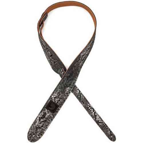 Ремень для гитары Planet Waves 2' Suede with Silver Screened Snakeskin Print #3 - фото 3