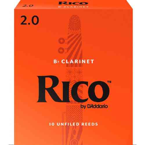 Трость для кларнета D`Addario WOODWINDS RCA1020 RICO, BB CLAR, #2 #1 - фото 1