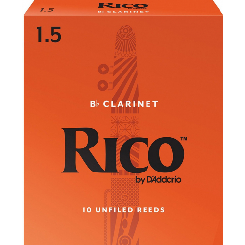 Трость для кларнета D`Addario WOODWINDS RCA1015 RICO, BB CLAR, #1.5 #1 - фото 1