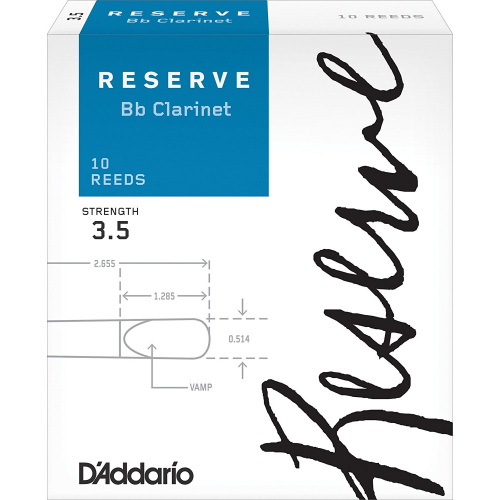 Трость для кларнета D`Addario WOODWINDS DCR1035 RESERVE BB CL - 10 PACK - 3.5 #1 - фото 1