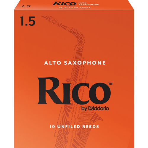 Трость для саксофона D`Addario WOODWINDS RJA1015 RICO, ALTO SAX, #1.5, 10 BX #1 - фото 1