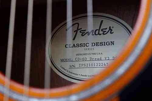 Акустическая гитара Fender  CD-60 DREAD V3 DS SB WN #10 - фото 10