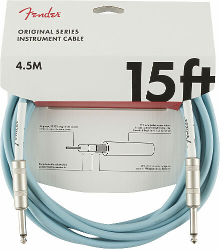 Инструментальный кабель Fender 15' OR INST CABLE DBL #1 - фото 1