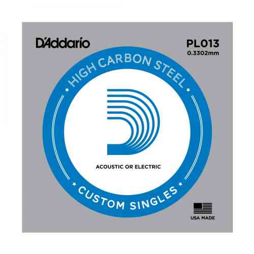 Струны для электрогитары D`Addario PL013 PLAIN STEEL SINGLES #1 - фото 1