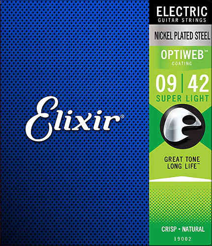 Струны для электрогитары Elixir  19002 OptiWeb Super Light 09-42  #1 - фото 1