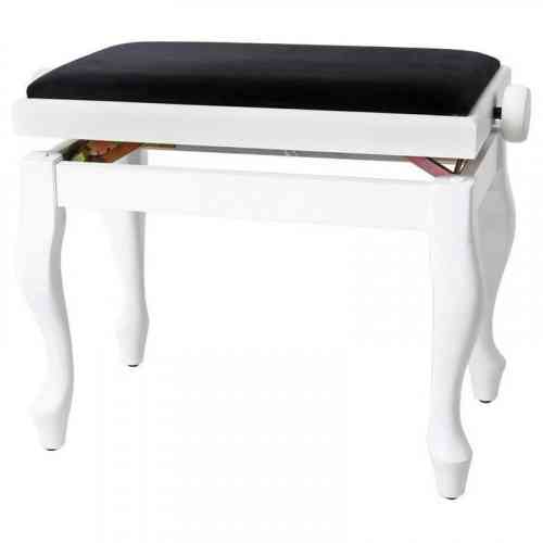 Банкетки и стульчики Gewa Piano Bench Deluxe Classic White #1 - фото 1